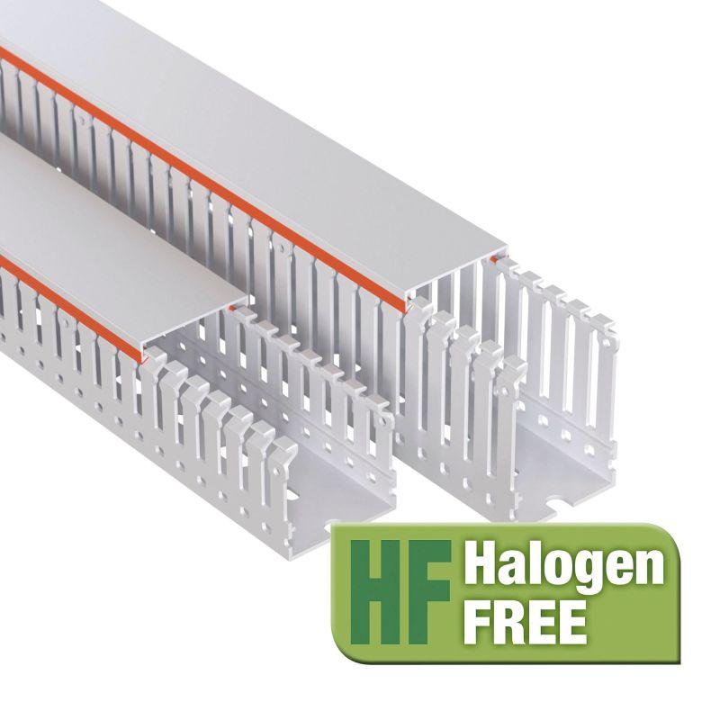 Кабель-канал перфорированный 25х60 L2000 RLHF6 без галогенов свет. сер. DKC 01166RLHF