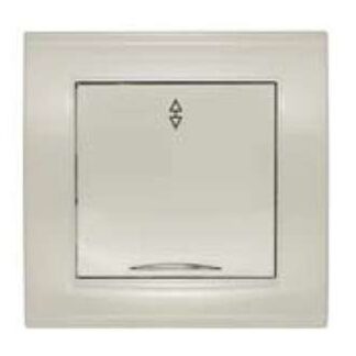 Переключатель проходной 1-кл. СП Бриллиант 10А IP20 с подсветкой сл. кость UNIVersal 7948608