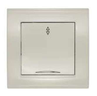 Переключатель проходной 1-кл. СП Бриллиант 10А IP20 с подсветкой сл. кость UNIVersal 7948608