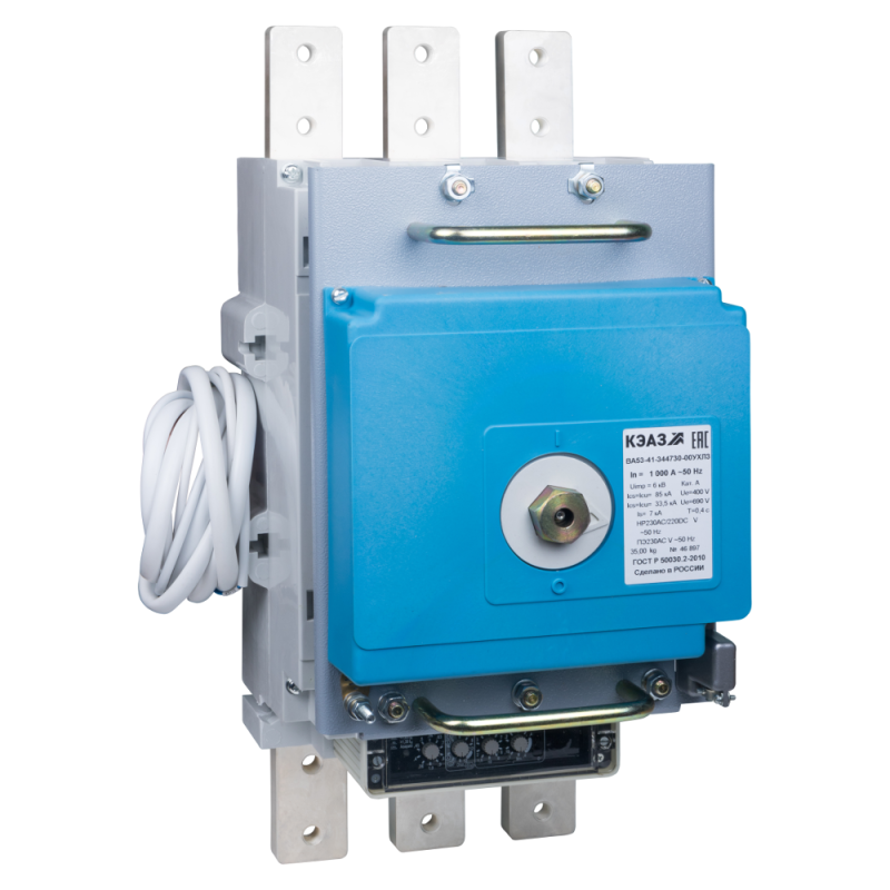 Выключатель автоматический 1000А ВА53-41-344730 УХЛ3 690В AC НР=230В AC/220В DC ПЭ230AC КЭАЗ 108265