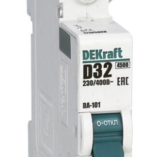 Выключатель автоматический модульный 1п D 32А 4.5кА ВА-101 DEKraft 11105DEK