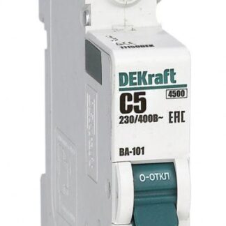 Выключатель автоматический модульный 1п C 5А 4.5кА ВА-101 DEKraft 11150DEK