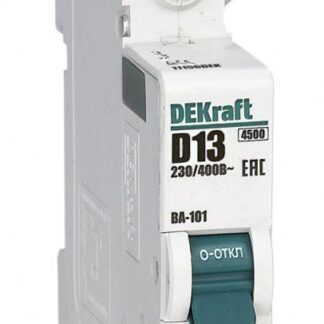 Выключатель автоматический модульный 1п D 13А 4.5кА ВА-101 DEKraft 11156DEK