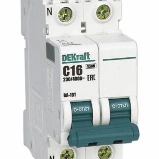 Выключатель автоматический модульный 2п (1P+N) C 16А 4.5кА ВА-101 DEKraft 11182DEK