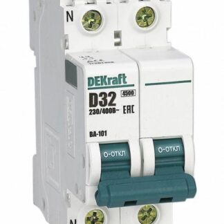 Выключатель автоматический модульный 2п (1P+N) D 32А 4.5кА ВА-101 DEKraft 11201DEK