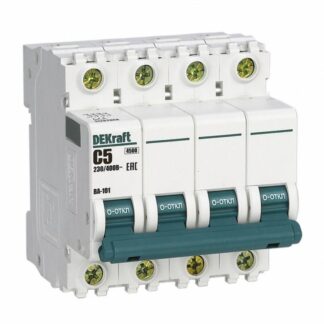 Выключатель автоматический модульный 4п C 5А 4.5кА ВА-101 DEKraft 11282DEK