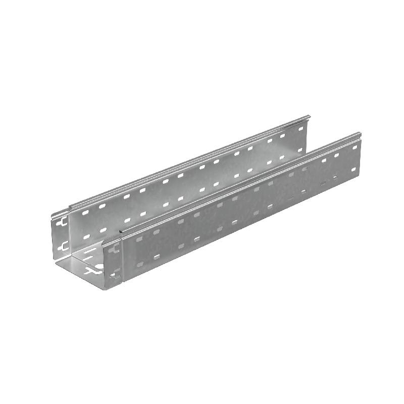 Лоток листовой перфорированный 150х100 L3000 сталь 1мм "Быстрый монтаж ПЛЮС" LPplus100-150-1.0-3000 оцинк. КМ PL0269