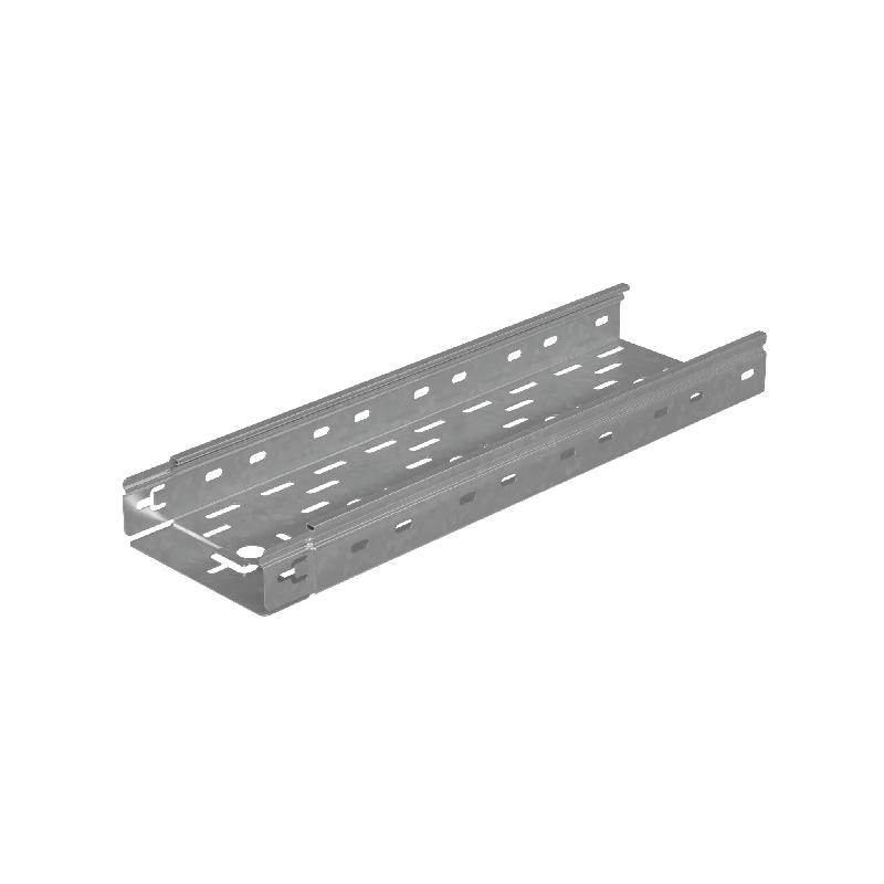 Лоток листовой перфорированный 150х50 L3000 сталь 0.8мм "БЫСТРЫЙ МОНТАЖ ПЛЮС" LPplus50-150-0.8-3000 HD гор. оцинк. КМ...