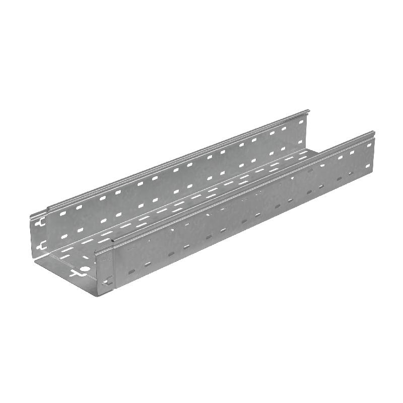 Лоток листовой перфорированный 200х100 L3000 сталь 1.5мм "БЫСТРЫЙ МОНТАЖ ПЛЮС" LPplus100-200-1.5-3000 оцинк. КМ PL0276