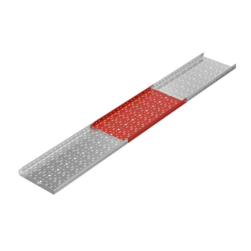 Лоток листовой перфорированный 400х50 L3000 сталь 0.8мм "БЫСТРЫЙ МОНТАЖ ПЛЮС" LPplus50-400-0.8-3000 оцинк. КМ PL0224