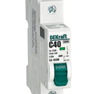 Выключатель автоматический модульный 1п C 40А 6кА ВА-103M без теплозащиты DEKraft 12506DEK