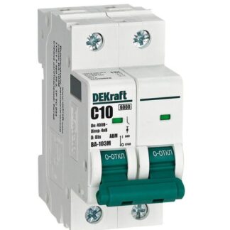 Выключатель автоматический модульный 2п C 10А 6кА ВА-103M без теплозащиты DEKraft 12510DEK