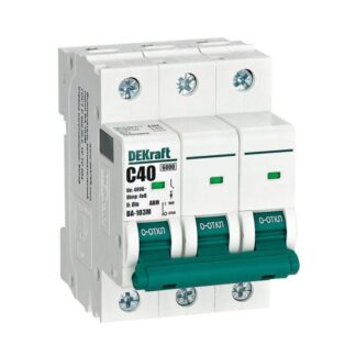 Выключатель автоматический модульный 3п C 40А 6кА ВА-103M без теплозащиты DEKraft 12524DEK