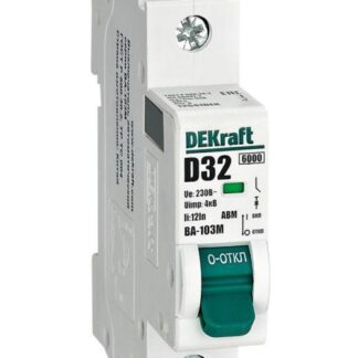 Выключатель автоматический модульный 1п D 32А 6кА ВА-103M без теплозащиты DEKraft 12541DEK