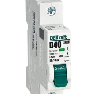 Выключатель автоматический модульный 1п D 40А 6кА ВА-103M без теплозащиты DEKraft 12542DEK