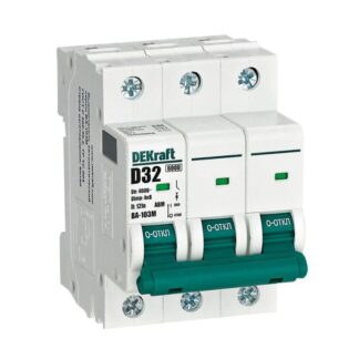 Выключатель автоматический модульный 3п D 32А 6кА ВА-103M без теплозащиты DEKraft 12559DEK