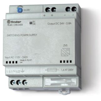 Источник питания импульсный вход 110...240В AC / выход 24В DC 60Вт модульный 70мм предохранитель входой цепи настройк...