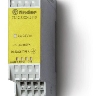 Реле безопасности электромеханическое модульное 6А 24В DC 1NO+1NC AgNi+Au IP54 22.5мм с принудит. управлен. контактам...