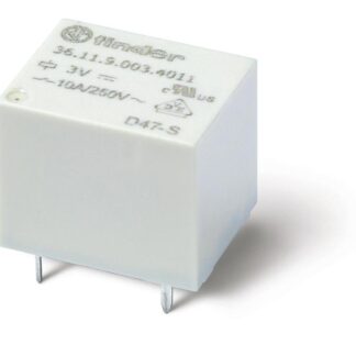 Реле миниатюрное электромеханич. монтаж на печатную плату формат "кубик сахара" 1CO 10А AgSnO2 24В DC влагозащ. RTIII...