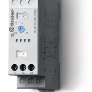 Таймер модульный мультифункциональный (AI DI SW BE CE DE WD) 24…240В AC/DC 1CO 16А 22.5мм регулировка времени 0.05с…1...
