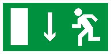 Пиктограмма "Указатель двери левосторонний/правосторонний" ПЭУ 091/092 260х130 РС-M MIZAR STANDARD (уп.2шт) СТ 250200...