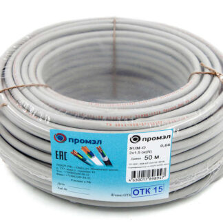 Кабель NUM-O 2х1.5 (бухта 50м) (шт) ПромЭл 13321310