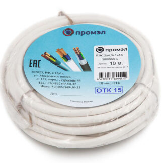 Провод ПВС 3х4 (2х4+1х4) 380В Б (бухта 10м) (шт) ПромЭл 13321690