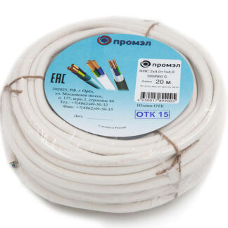 Провод ПВС 3х4 (2х4+1х4) 380В Б (бухта 20м) (шт) ПромЭл 13321700