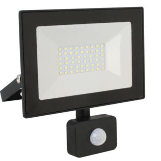 Прожектор светодиодный с датчиком LFL-5002S C02 50Вт 230В 6500К черн. Ultraflash 13331