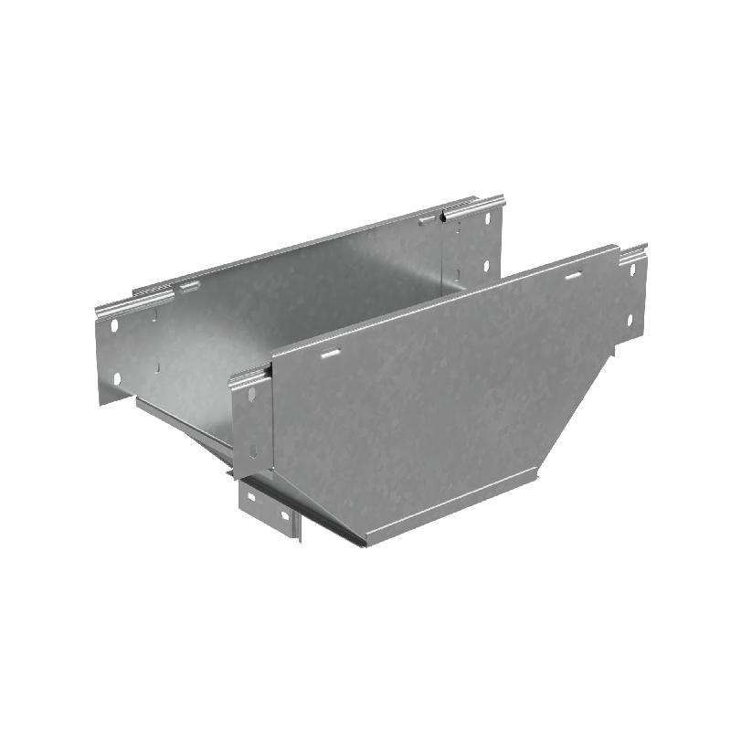 Отвод для лотка Т-образ. вертикал. вниз с разворотом трассы на 90град. 150х100 сталь 1мм "ПЛЮС" TDVplus90-100-150 HD ...