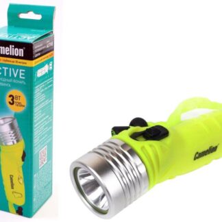 Фонарь LED51534 LED 3W SEOUL 30м 4хLR6 дайв. пласт+алюм. блистер желт. Camelion 13360
