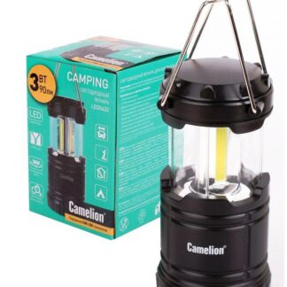 Фонарь кемпинговый LED5632 3COB LED элементы питания 3хAAA/R03 (не в компл.) пластик. черн. (кор) Camelion 13368