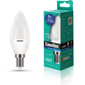 Лампа светодиодная LED8-C35/865/E14 8Вт 220В Camelion 13370
