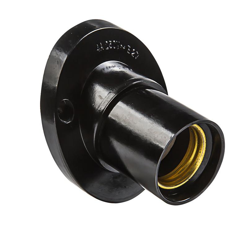 Патрон E27 Ф П-02 E27 карболитовый настенный IN HOME 4690612032252