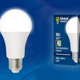 Лампа светодиодная LED-A60-10W/4000K/E27 /PS PLS10WH 10Вт матовая 4000К нейтр. бел. E27 с датчиком освещенности (упак...