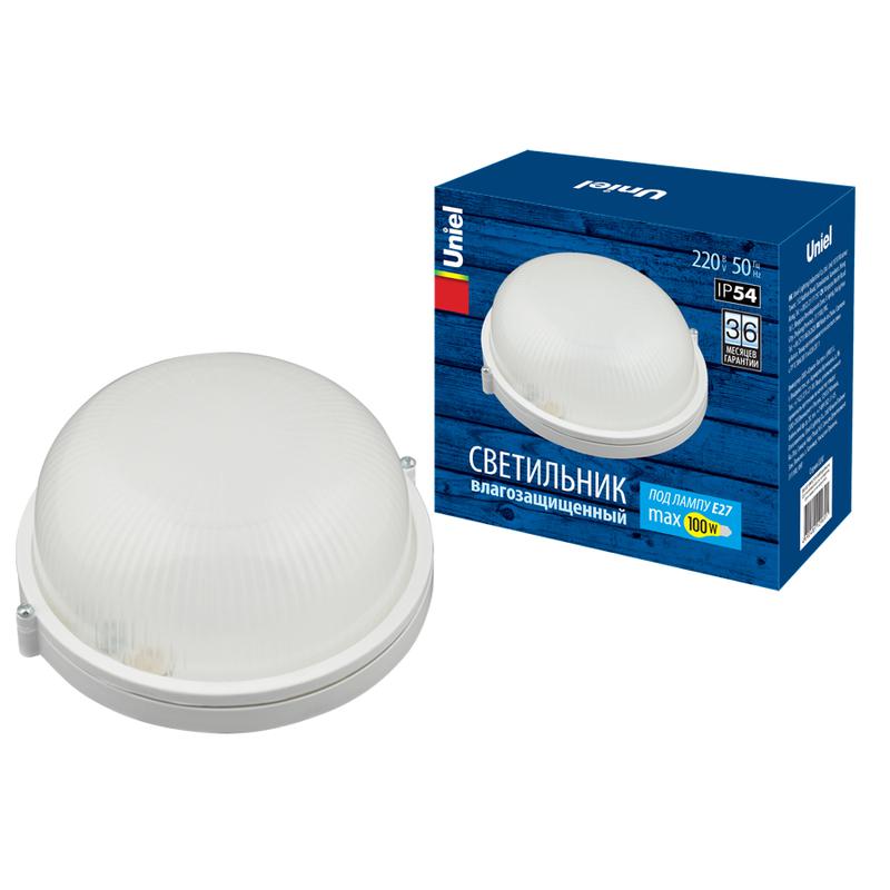 Светильник UWL-R01 100W/E27 IP54 White Круг 100Вт E27 IP54 промышленный накладной влагозащ. опал. рассеив. под лампу ...