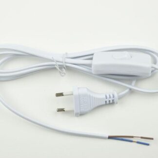 Шнур сетевой UCX-C10/02A-170 WHITE с вилкой и выкл. 2А 500Вт 1.7м бел. Uniel UL-00004428