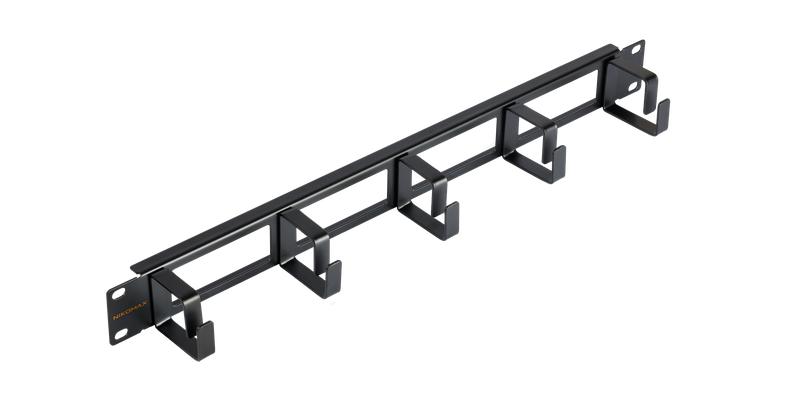 Органайзер кабельный 19дюйм 1U глубина колец 40мм метал. с отверстиями в опорной планке черн. (уп.2шт) NIKOMAX NMC-OK...