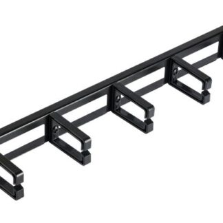 Органайзер кабельный 19дюйм 1U глубина колец 53мм пластиковые кольца с отверстиями в опорной планке черн. (уп.2шт) NI...