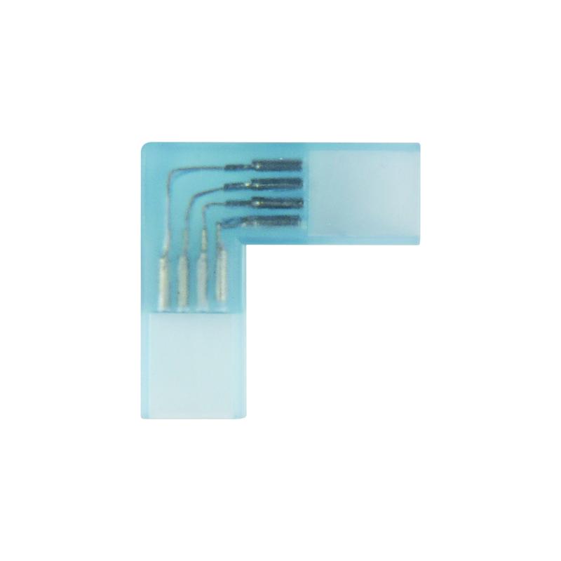 Соединитель UTC-K-24/B67-RGB CLEAR 005 POLYBAG контактный L-обр. для Led лент 220В 5050 RGB 4 контакта прозр. (уп.5шт...
