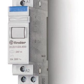 Контактор модульный 2NO 20А AgSnO2 110В DC 17.5мм IP20 опции: нет FINDER 222291104000PAS
