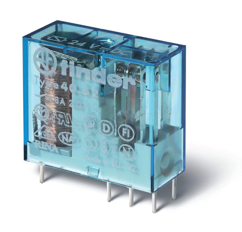 Реле миниатюрное универсальное электромеханич. монтаж на печатную плату или в розетку выводы с шагом 5мм 2CO 8А AgNi ...