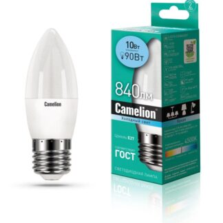 Лампа светодиодная LED10-C35/845/E27 10Вт 220В Camelion 13562