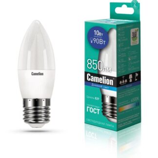 Лампа светодиодная LED10-C35/865/E27 10Вт 220В Camelion 13564