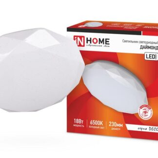 Светильник светодиодный DECO ДАЙМОНД 18Вт 6500К 1620лм 230В 260х55мм IN HOME 4690612033655