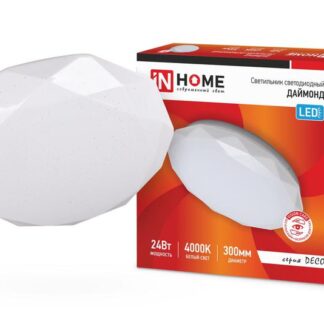 Светильник светодиодный DECO ДАЙМОНД 24Вт 4000К 2160лм 230В 330х55мм IN HOME 4690612033679