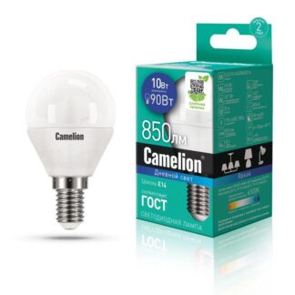Лампа светодиодная LED10-G45/865/E14 10Вт 220В Camelion 13569