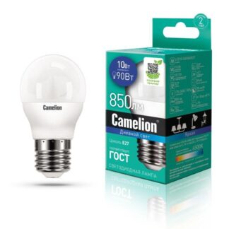 Лампа светодиодная LED10-G45/865/E27 10Вт 220В Camelion 13570