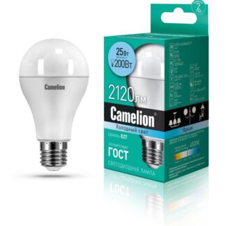 Лампа светодиодная LED25-A65/845/E27 25Вт 220В Camelion 13572