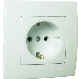 Розетка с заземлением керамика Lillium Makel 32001008